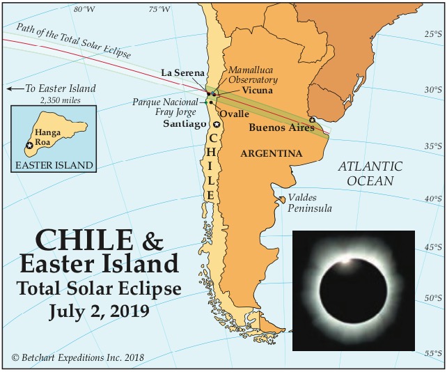 Chile Solor Eclipse Map 2019