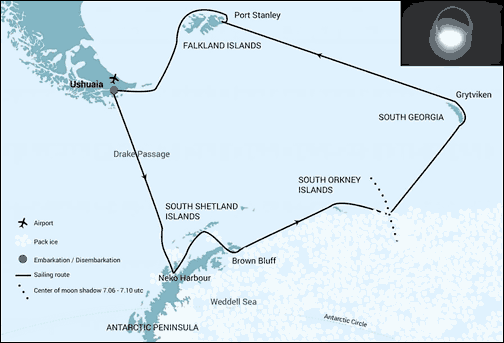 Antarctica 2021 Expedition Map