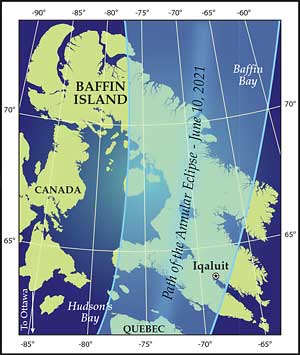 Baffin Island Eclipse route
