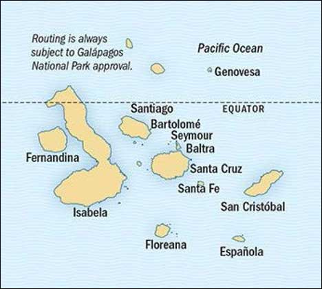 Galapagos 2022 Expadition Map