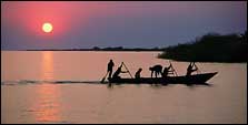 Boat sunset